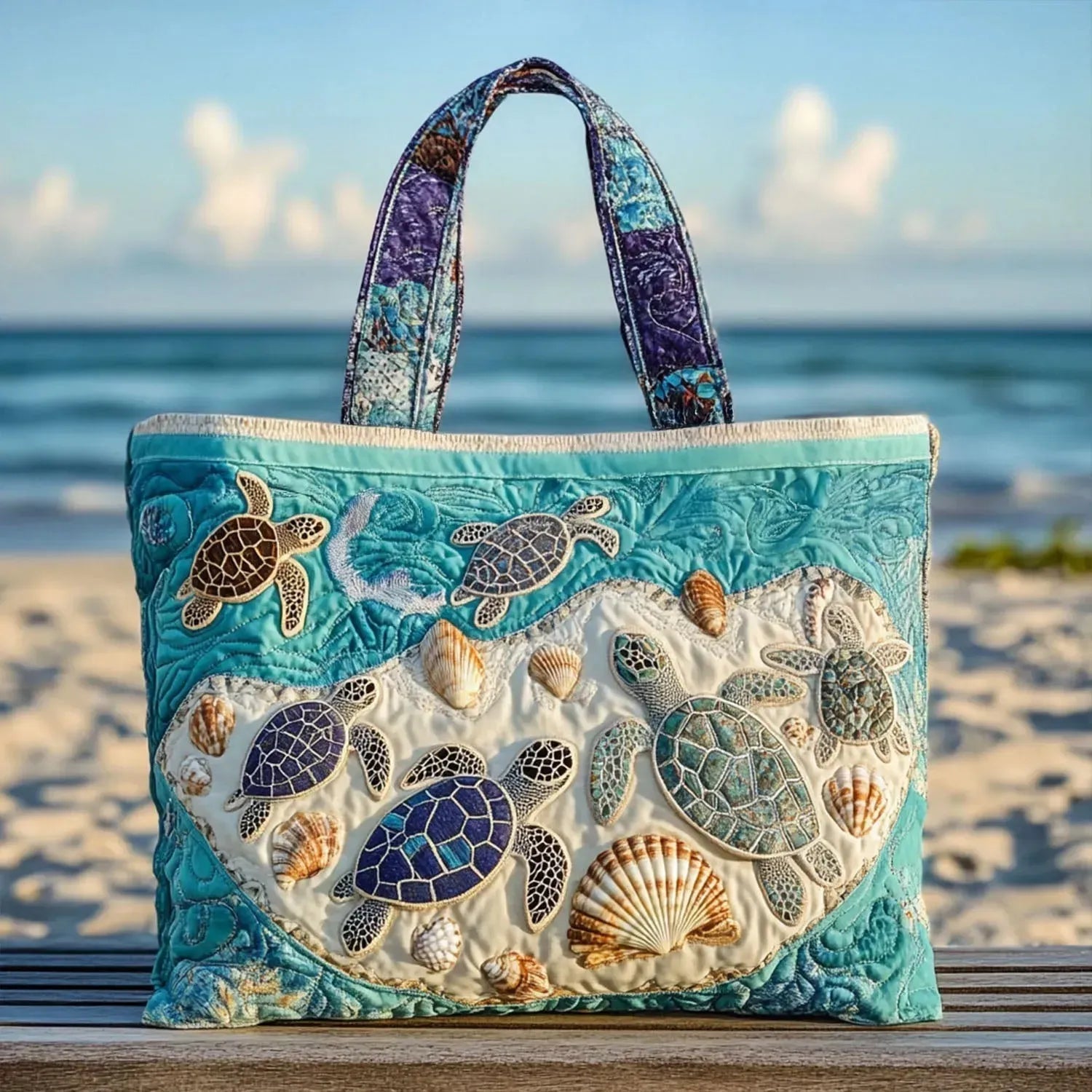Melody - quilted bag, love of turtles — view 1