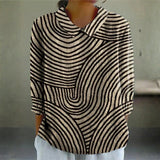 Kimberly - Monochrome Wave Blouse — view 1