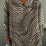 Kimberly - Monochrome Wave Blouse — view 2