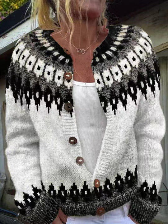 Kristen - Retro Icelandic Cardigan — view 2