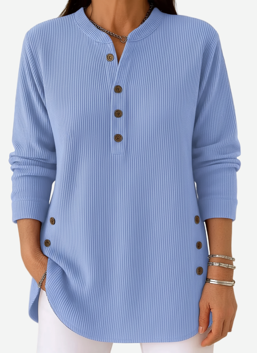 Kylie Long Sleeve Solid Colour Knit Jumper — view 2
