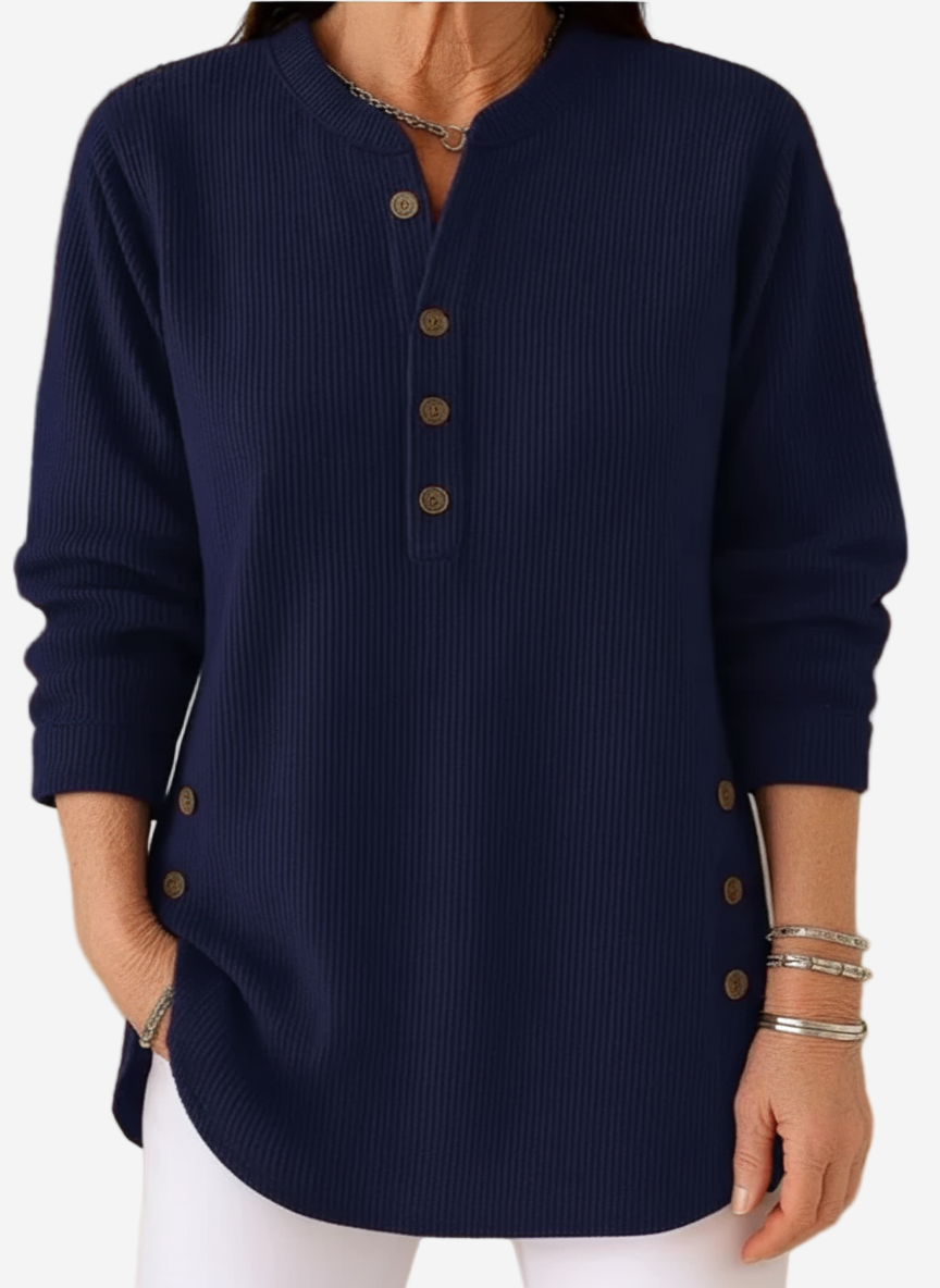 Kylie Long Sleeve Solid Colour Knit Jumper — view 4