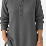 Kylie Long Sleeve Solid Colour Knit Jumper — view 8