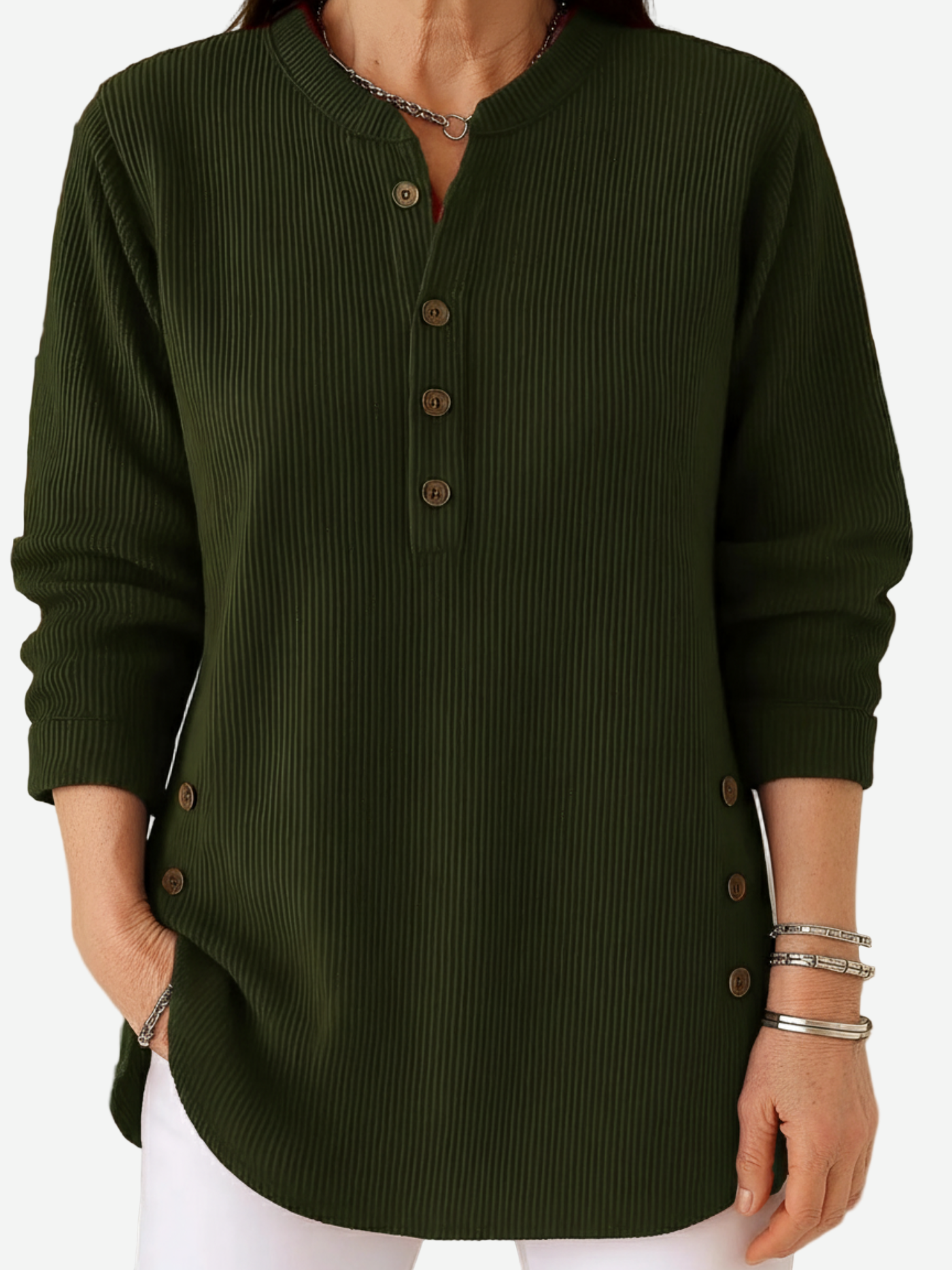 Kylie Long Sleeve Solid Colour Knit Jumper — view 9