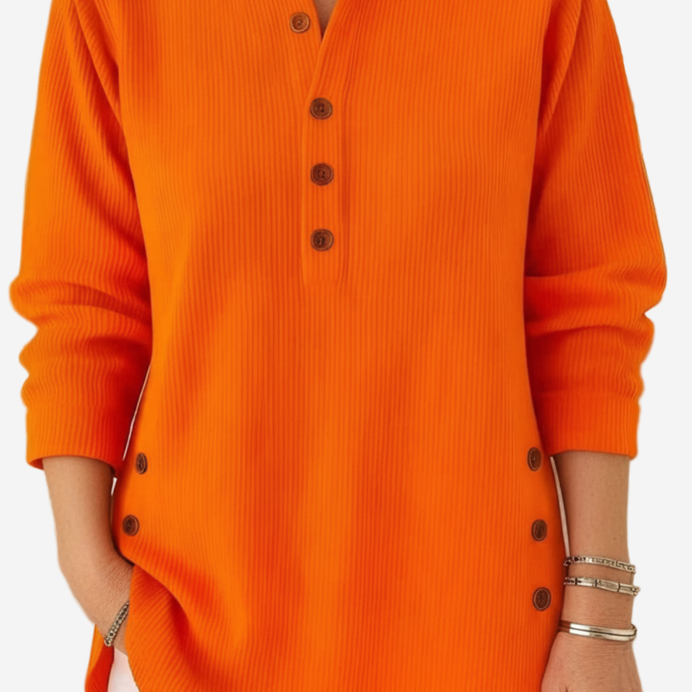 Kylie Long Sleeve Solid Colour Knit Jumper — view 10
