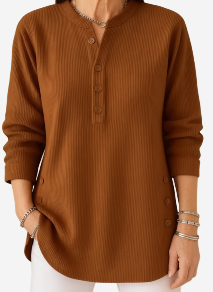 Kylie Long Sleeve Solid Colour Knit Jumper — view 11