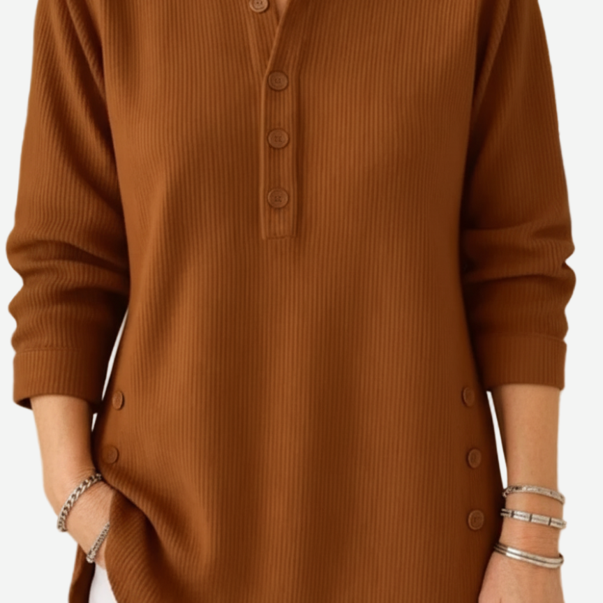 Kylie Long Sleeve Solid Colour Knit Jumper — view 11