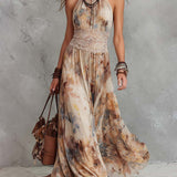 Lainey - stylish maxi dress with lace trim — view 2