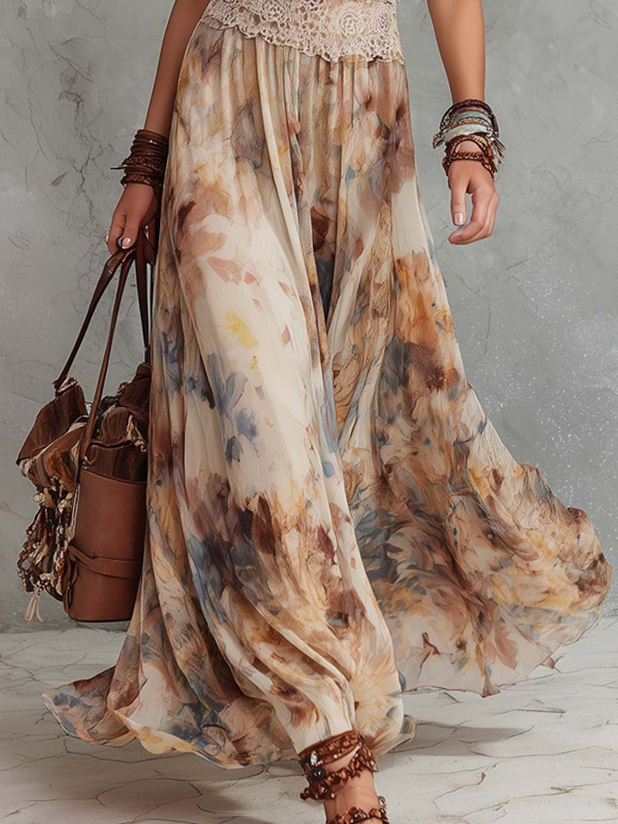 Lainey - stylish maxi dress with lace trim — view 4