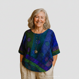 Laura - loose fit top with artistic pattern — view 5