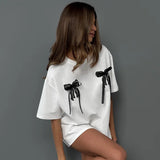 Lauren - cute and comfortable women's bow t-shirt — view 1