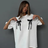 Lauren - cute and comfortable women's bow t-shirt — view 2