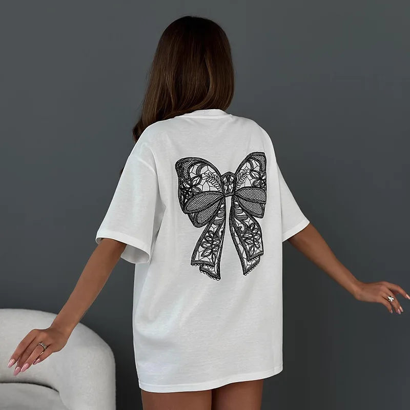 Lauren - cute and comfortable women's bow t-shirt — view 5