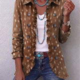 Layla - bohemian animal print ruffle jacket — view 1