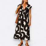 Layla - loose dress with V-neck — view 1