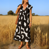 Layla - loose dress with V-neck — view 2