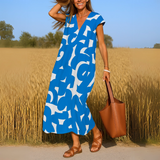 Layla - loose dress with V-neck — view 5