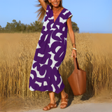 Layla - loose dress with V-neck — view 8