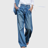 Leah - high quality jeans with a wide leg — view 1