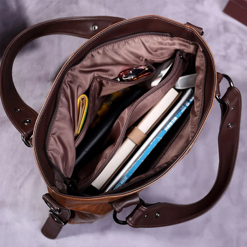 Leah - women's refined soft leather bag — view 9