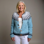 Leah - Retro Icelandic Cardigan — view 1