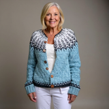 Leah - Retro Icelandic Cardigan — view 1