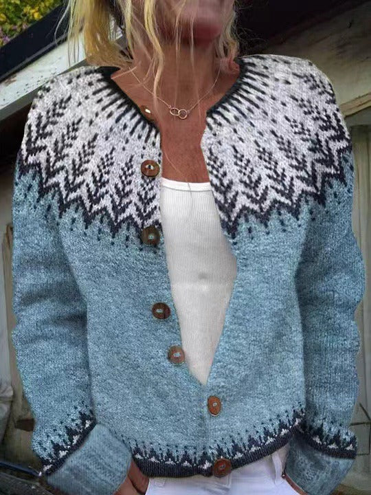 Leah - Retro Icelandic Cardigan — view 2