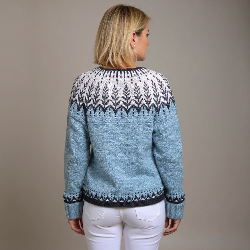 Leah - Retro Icelandic Cardigan — view 3