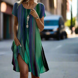 Leilani - loose boho dress with colour gradient — view 3