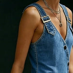 Lena - long denim button up dress — view 5