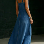 Lena - long denim button up dress — view 6