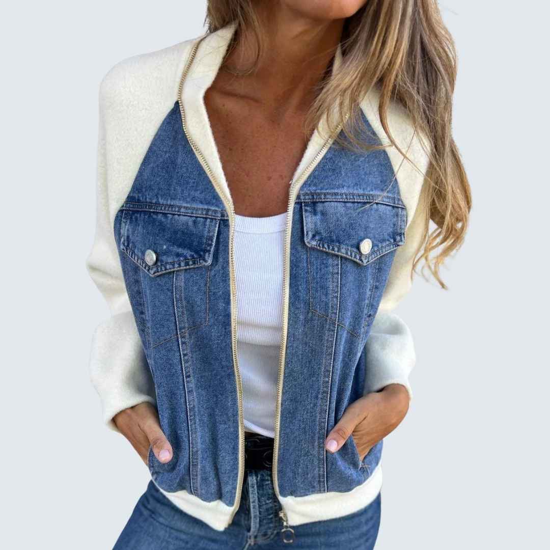 Leslie - Denim Hooded Jacket — view 1