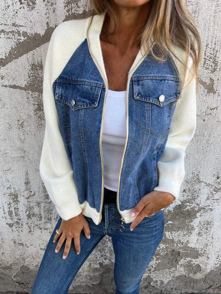 Leslie - Denim Hooded Jacket — view 3