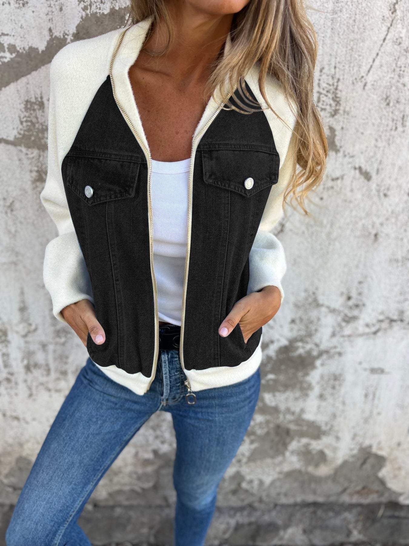 Leslie - Denim Hooded Jacket — view 6