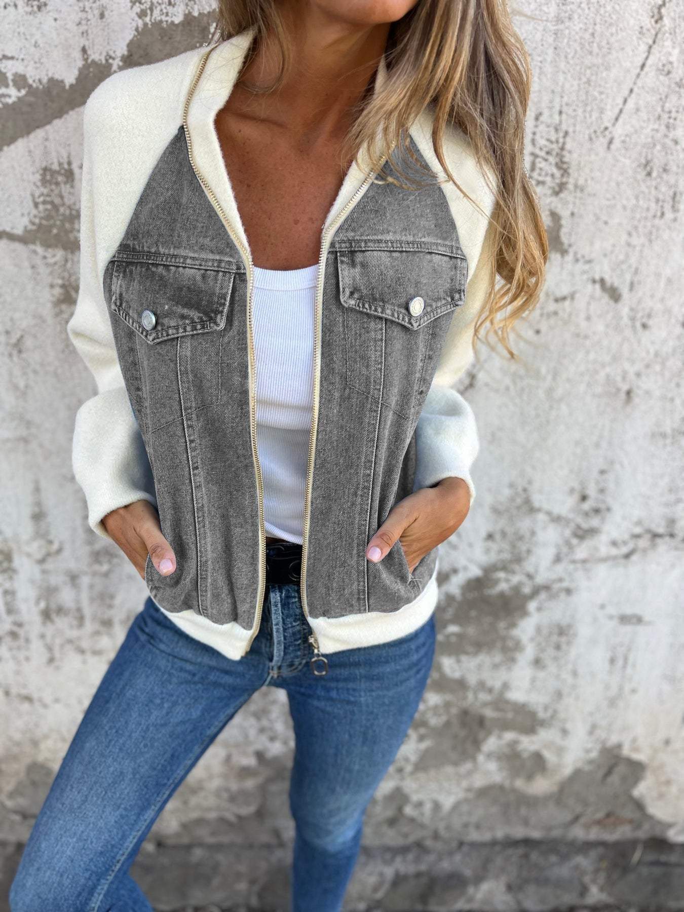 Leslie - Denim Hooded Jacket — view 7