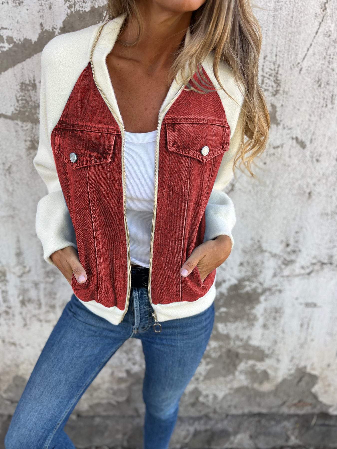 Leslie - Denim Hooded Jacket — view 9