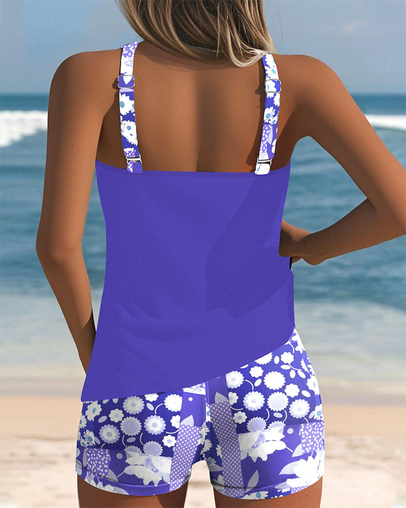 Leslie - swimsuit with top pattern boxer set — view 2