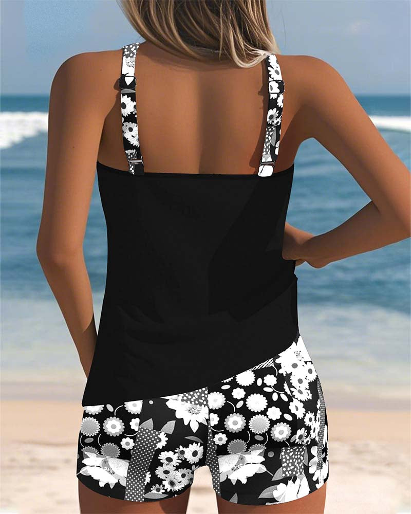 Leslie - swimsuit with top pattern boxer set — view 4