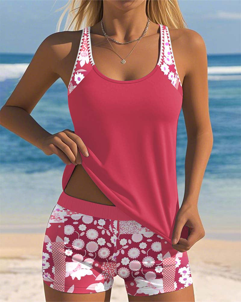 Leslie - swimsuit with top pattern boxer set — view 5
