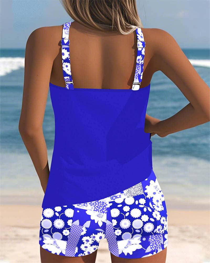 Leslie - swimsuit with top pattern boxer set — view 8
