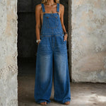 Liliana - elastic waist denim overalls — view 1