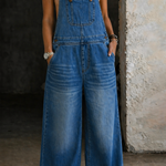 Liliana - elastic waist denim overalls — view 2