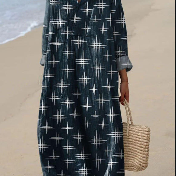 Lillian - bohemian dress with star print — view 2