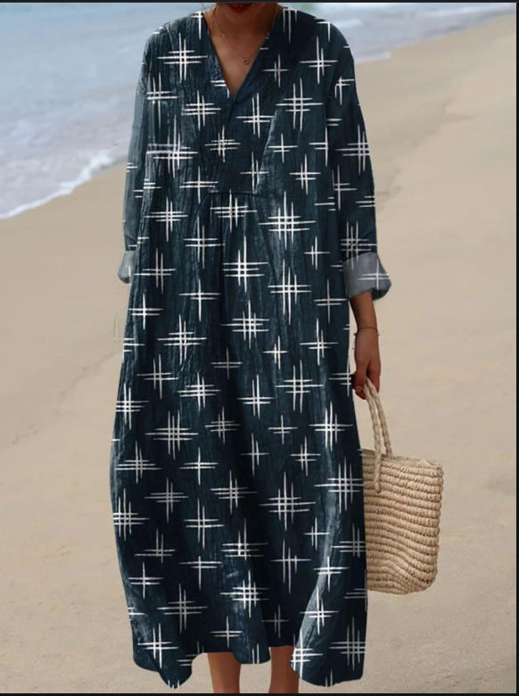 Lillian - bohemian dress with star print — view 2