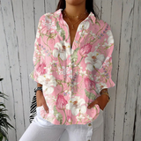 Lillian - elegant floral shirt — view 1