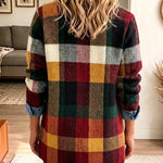 Lillian - Plaid Colour Block Denim Jacket — view 2