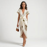 Lillian - midi dress with bow — view 1