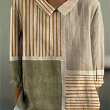 Lily - striped patchwork blouse — view 2