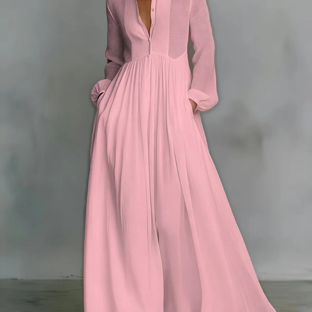Lily - maxi dress with a button front — view 1