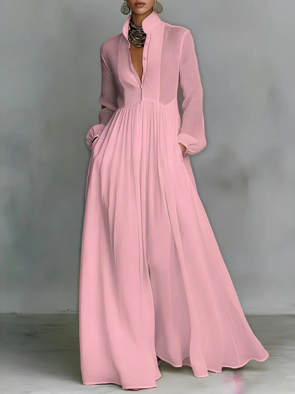 Lily - maxi dress with a button front — view 1